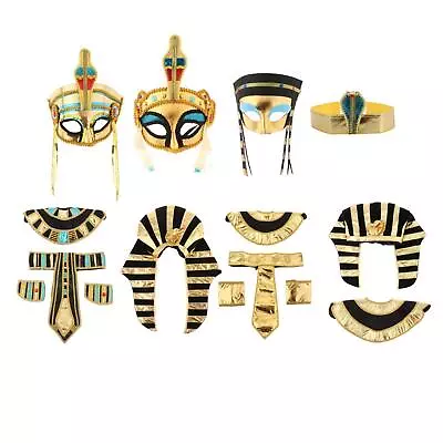 Egyptian Costume Pharaoh Headdress Women Men Props Party Supplies Egyptian • £5.54