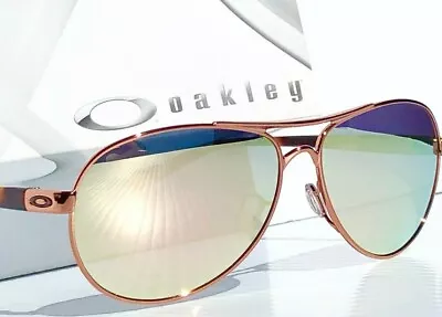 Oakley Feedback Rose Gold POLARIZED Galaxy Rose Mirror Aviator Women's Sunglass • $178.87