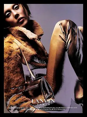 2000 Lanvin Paris Bags Vintage PRINT AD Woman Model Fashion Clothing  • $8.99