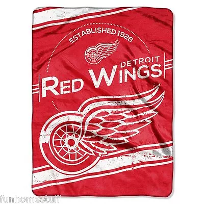 DETROIT RED WINGS NHL PLUSH ULTRA SOFT BLANKET THROW HOCKEY TEAM 60  X 80  • $49.95