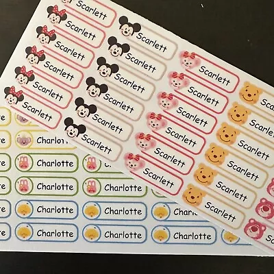 $4.99 • Buy Personalised Name Stickers Waterproof Back To School Kids Cartoon Labels