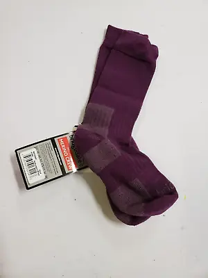 Bridgedale Socks Mens Medium Purple Stretch Merino Wool/Nylon Blend Crew Socks • $19.95