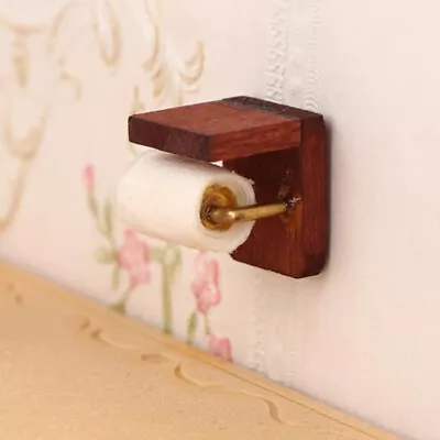 Miniature 1:12 Scale Dolls House Tissue Paper Roll Stand Bathroom Accessories • £6.59