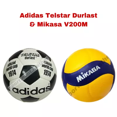 Mikasa V200W Volleyball &Adidas Telstar Durlast Match Ball 2019 Indoor Size 5 • $49.99