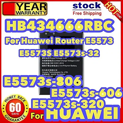 HB434666RBC 1500mAh Battery For Huawei Router E5573 E5573S • $13.50