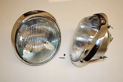 NEW Porsche Chrome H1 Headlights Headlight Lights Light 911 912 Sold As A Pair  • $685