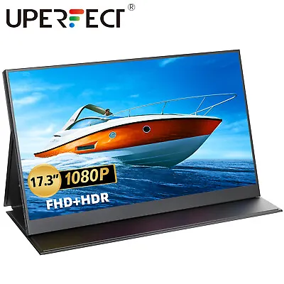 $299 • Buy UPERFECT Portable Monitor 17.3  1080P HDMI USB C Gaming Monitor PC Display