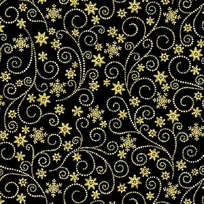 Benartex Fabrics #0836m 12 Snowflakes Metallic Gold  Bty • $9.99