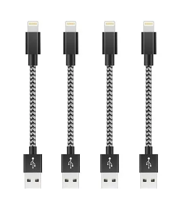 5 Inch IPhone Charger MFi-Certified Cable Braided Short Cord For IPad 4-Pack • $9.99