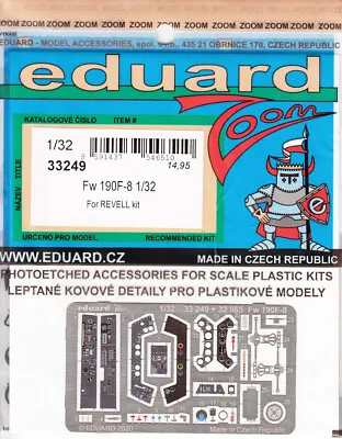 EDU33249 1:32 Eduard Color Zoom PE - Fw 190F-8 (REV Kit) • $19.84