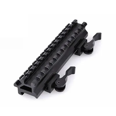 Quick Release 13 Slot Double Picatinny Rail See Through Rifle Riser Mount • $15.99