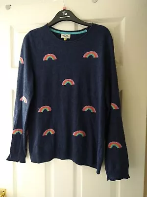 Womens Navy Rainbow Jumper • £7.99