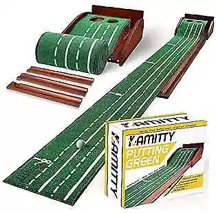  Putting Matt For Indoors Golf Putting Mat With Ball Return Mini Golf Wood • $96.90