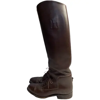 Vintage Dehner's Equestrian Brown Leather Long Riding Boots Womens Size 6~6.5 • $320