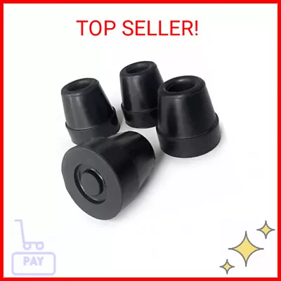 Pack Of 4 DMI Durable Replacement Quad Cane Tips Extra Stability No-Slip Grip • $6.79