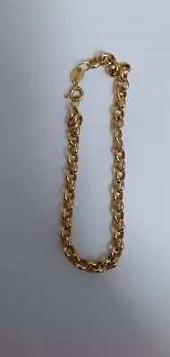 9ct Yellow Gold Bracelet 375round Belcher 17cm #9012 • $58.06