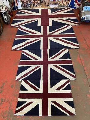 Vintage Union Jack Wool Rug | Carpet |  Size 120x80 Cm • £149