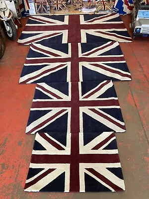 Vintage Union Jack Wool Rug | Carpet |  Size 60x92cm • £60