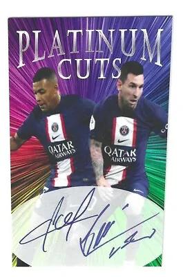 Lionel Messi Kylian Mbappe Platinum Cuts Facs Autos • $15.99