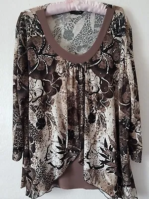£5.99 • Buy Ladies Top Size Xxl By Michael Gold Sequins