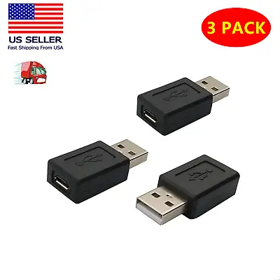 3x USB 2.0 A Type Male To 5 Pin Micro USB B Type Female Cable Converter Adapter • $6.99