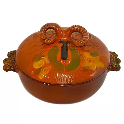 Pacific Stoneware Bennett Welsh Rams Head Covered Dish Pottery 70s Signed  • $69.95