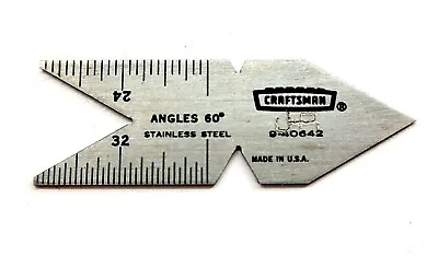 Craftsman 9-40642 Center Gage With 60 Degree Angle ~ Made In USA (n2) • $13.99