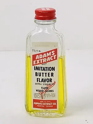 Vintage Adams Extract Imitation Butter Flavoring Bottle DISPLAY Movie Prop #2 • $9.99