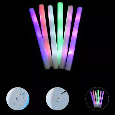 $71.99 • Buy Light Up Foam Sticks 100PCS LED Wave Tubes Wands Batons DJ Flashing Glow Sticks
