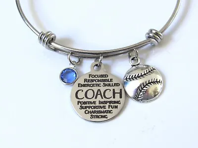 $23 • Buy Softball Coach Bracelet, Gift For Coach, Baseball Coach Jewelry, Coach Gift