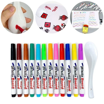 £4.90 • Buy Whiteboard Markers Erasable Floating Pen Magical Water Painting Pen Doodle Pen