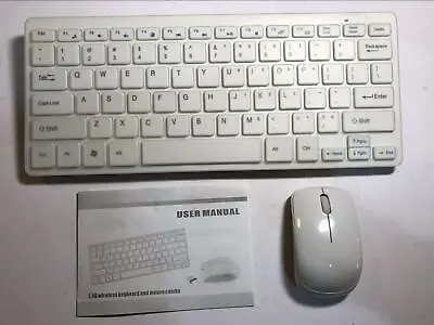 £15.99 • Buy White English USA Wireless MINI Keyboard And Mouse Set For Apple Mac OSX 10.6.8