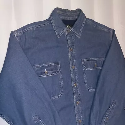 Vintage Redhead Denim Work Shirt Jacket Fleece Lined Men's Size Medium  • $18