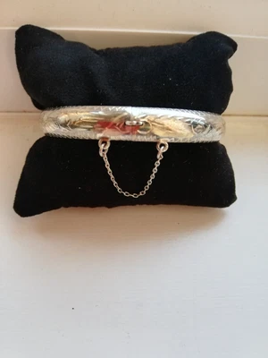 £29.99 • Buy Vintage Ornate Engraved Sterling Silver Bangle/Bracelet