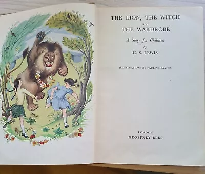 The Lion Witch And Wardrobe C. S. LEWIS ~ First UK Edition 1st ~ 1950 Narnia CS • £1000