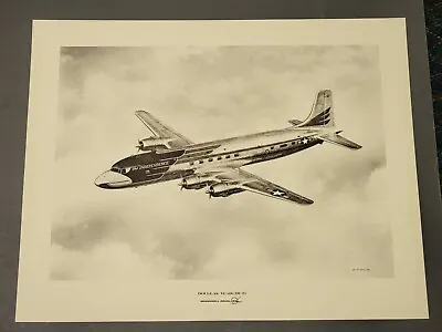 Vtg 1970s McDonnell Douglas Aircraft Art Print - VC-118 DC-6 16×20 R.G. Smith • $24.95