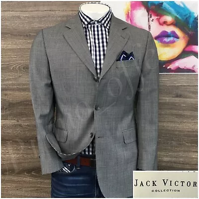 Jack Victor Mens Blazer Sport Coat Three Button Casual Jacket 40R Wool Suits • $99
