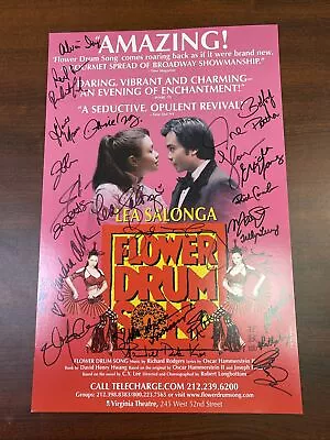 $162 • Buy FLOWER DRUM SONG Signed AUTOGRAPHED Broadway WINDOW CARD Poster! LEA SALONGA +!