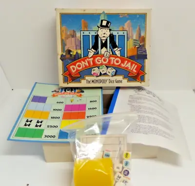 Parker Brothers Don’t Go To Jail The Monopoly Dice Board Game 100% Complete VGC • £5.99