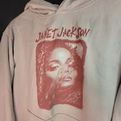 Janet Jackson Pullover Pink Hoodie Sweatshirt Medium Long Sleeves Pullover  • $25