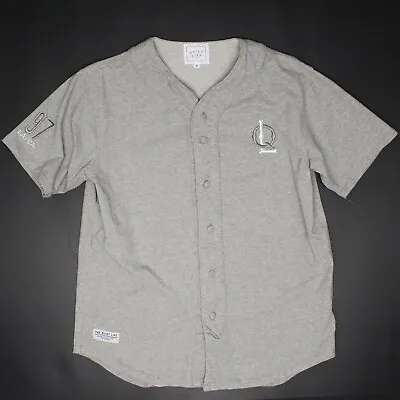 Quiet Life Mens Casual Jersey Shirt M Gray Heather 97 LA/CA Cotton Mix Baseball • $69.99