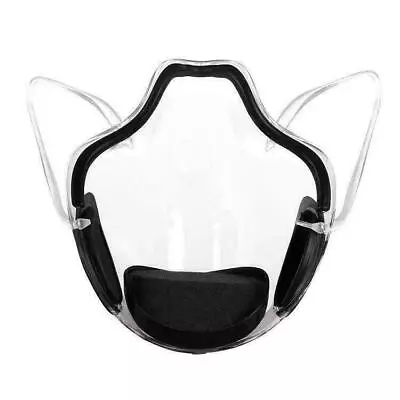 Protective Transparent Mouth Cover Face Mask Shield Anti-fog Reusable Washable • $7.88