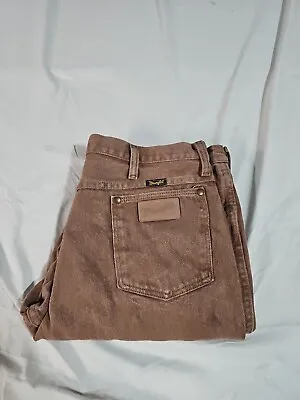 Vintage Wrangler Made In USA 936KCP Brown Jeans Size 36x32 Western 80/90s • $37.77