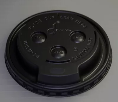 £27.68 • Buy 100 Pieces Black Dome Plastic Lids Fits 8 And 10 Oz Hot Paper Cups - DLB 8