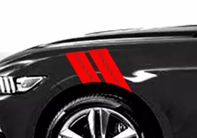 4  Fender Bar Vinyl BARB WIRE Racing Stripes Decal (Fits Ford MUSTANG Shelby) • $19.95
