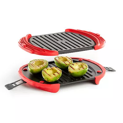 Lekue XL Microwave Grill Sandwich Maker Panini Press Red • $54.99