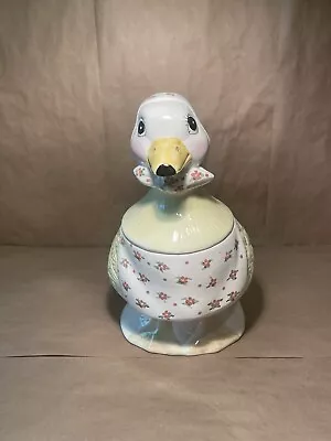 Vintage Mother Goose Cookie Jar By Weiss Yellow  11.5  Tall Ceramic Brazil • $22