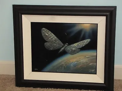 VLADIMIR KUSH  Winged Satellite  76/325 Signed Canvas Space Art • $999.99