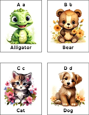 Alphabet Flash Cards For Kids (Dyslexic Font) 4x5  | FREE Number Cards 0-11 • $14.98