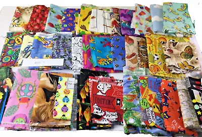 Cotton Quilt Fabric 35 Assorted Themes And Sizes Fabric Pieces Great For I Spy • $18.45